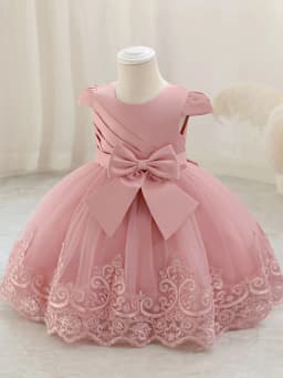 New Pengpeng Birthday Dress Skirt Children Princess Dress Lace Princess Performance Dress Skirt Embroidery Dress Three-Dimension