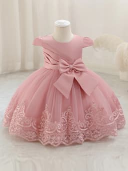 New Pengpeng Birthday Dress Skirt Children Princess Dress Lace Princess Performance Dress Skirt Embroidery Dress Three-Dimension