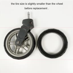 Buggy Tire For Uppababy Alta Cruz V1 Pushchair Front or Back Wheel PU Tubeless Tyre Cover Replacement Baby Stroller Accessories