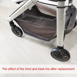 Buggy Tire For Uppababy Alta Cruz V1 Pushchair Front or Back Wheel PU Tubeless Tyre Cover Replacement Baby Stroller Accessories