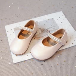 Autumn Girl's Princess Shoes Pearl Shallow Hook-loop Sweet Kid's Flat Shoe Solid Colors Anti-slip Fashion Sweet Children Shoe
