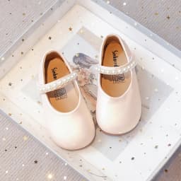 Autumn Girl's Princess Shoes Pearl Shallow Hook-loop Sweet Kid's Flat Shoe Solid Colors Anti-slip Fashion Sweet Children Shoe
