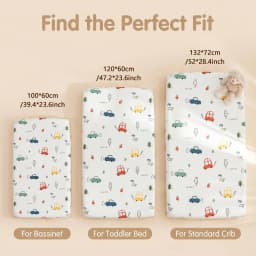 Cute Printed Patterned Sheet/Mattress Cover, Children's 100% Cotton Breathable and Moisture-Wicking Patchwork Mattress Cover.