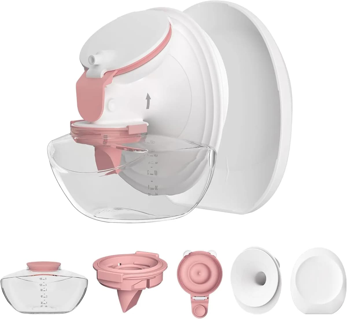 M9 Full Set Breast Replacement Part for Momcozy Upgraded Mobile Flow | Upgraded M9, 24mm Flange, Red Valve, Red Diaphragm