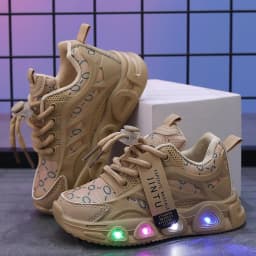 Children's Casual Shoes 2026 Autumn Style Net Breathable Non-slip Running Shoes For Boys And Girls Comfortable Outdoor Footwear