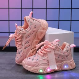 Children's Casual Shoes 2026 Autumn Style Net Breathable Non-slip Running Shoes For Boys And Girls Comfortable Outdoor Footwear