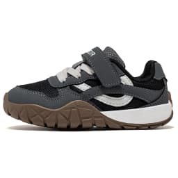 HOBIBEAR Toddler Kids Wide Toe Hiking Sneakers Artificial Leather Mesh Walking Shoes Trekking Outdoor Running Hook-Loop Sneaker
