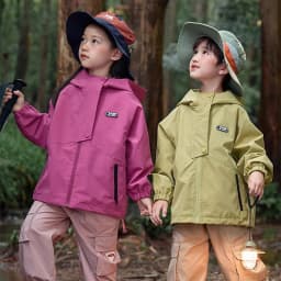 Unisex Hiking Jacket Waterproof Autumn Kid Windbreaker Outdoor Hooded Coats Girls Jacket Boys Fishing Camping Climbing Outerwear