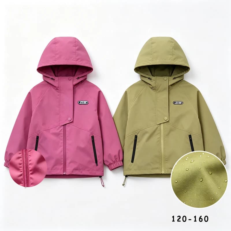Unisex Hiking Jacket Waterproof Autumn Kid Windbreaker Outdoor Hooded Coats Girls Jacket Boys Fishing Camping Climbing Outerwear