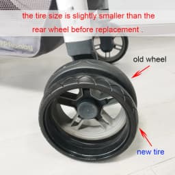 Stroller Wheel Tire For Uppababy Cruz V1 Back Wheel Tyre PU Tubeless Full Compatible DIY Baby Buggy Replace Accessories