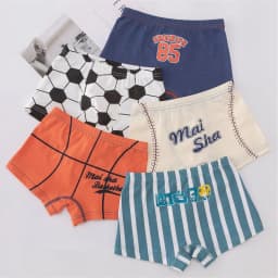 Children's Underwear Cotton Boxer Shorts for Boys and Teenagers Boxer Shorts 5-Pack