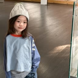 Autumn Kids Cotton Letter Print Base T-Shirts Korean Style Color Block Long Sleeves Loose Kids Top for 1-6Y Boys and Girls