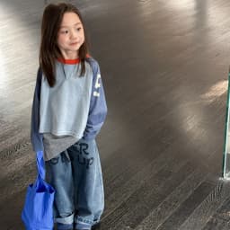Autumn Kids Cotton Letter Print Base T-Shirts Korean Style Color Block Long Sleeves Loose Kids Top for 1-6Y Boys and Girls
