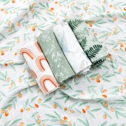 5Pcs/set 60*60cm Super Soft Bamboo Cotton Muslin Blankets Infant Boy/Girl Multi-Use Feeding Burp Cloth Towel Baby Burp Cloth Set