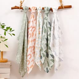 5Pcs/set 60*60cm Super Soft Bamboo Cotton Muslin Blankets Infant Boy/Girl Multi-Use Feeding Burp Cloth Towel Baby Burp Cloth Set