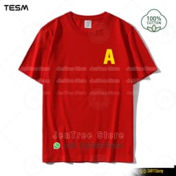 TESM Men Cotton T-Shirt Men Women Summer Streetwear Fashion Short Sleeve Couple Parent-Child Casual Cotton Tee
