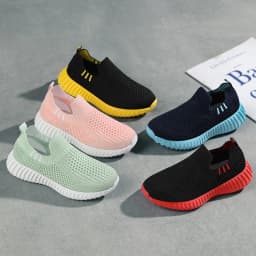 Running Sport Shoes Kids Shoes Boys Children Socks Sneakers Big Girls Breathable Mesh School Shoe Soft Sole Casual Walking Tenis
