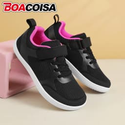 Children's Boys Girls Sneakers Kids Wide Barefoot Shoes Infant Toddler for Baby Outdoor Mesh Sports Running Casual Flat Tennis