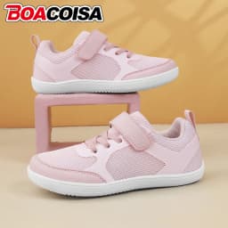 Children's Boys Girls Sneakers Kids Wide Barefoot Shoes Infant Toddler for Baby Outdoor Mesh Sports Running Casual Flat Tennis