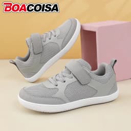Children's Boys Girls Sneakers Kids Wide Barefoot Shoes Infant Toddler for Baby Outdoor Mesh Sports Running Casual Flat Tennis