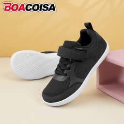 Children's Boys Girls Sneakers Kids Wide Barefoot Shoes Infant Toddler for Baby Outdoor Mesh Sports Running Casual Flat Tennis