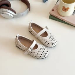 Girls' Autumn New Children's Hollow Show Summer Princess Shoes Children's Soft-soled Single School Student Loafer