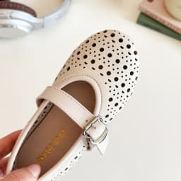 Girls' Autumn New Children's Hollow Show Summer Princess Shoes Children's Soft-soled Single School Student Loafer