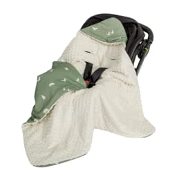 Infant Car Seat Blanket With Windproof Hooded 90*90Cm Double Sides Usable Autumn Winter Warm For Boys Girls Baby Blanket