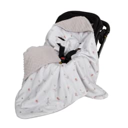 Infant Car Seat Blanket With Windproof Hooded 90*90Cm Double Sides Usable Autumn Winter Warm For Boys Girls Baby Blanket