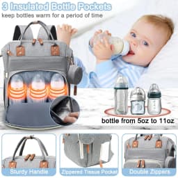 Travel Diaper Bag Backpack for Baby Boys And Girls - Large Capacity Baby Bag with Pad And Pacifier Case - Convenient for Dad And