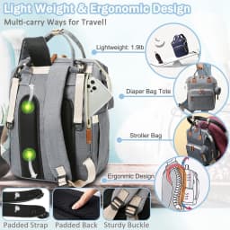 Travel Diaper Bag Backpack for Baby Boys And Girls - Large Capacity Baby Bag with Pad And Pacifier Case - Convenient for Dad And