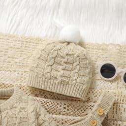 Baby Clothes Sets Autumn Winter Warm Knitted Sweaters Jackets+Hats+Rompers Outfits for Newborn Boys Girls Sweaters Knitwear 0-9m
