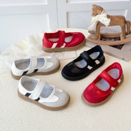 Children's Casual Sneakers for Ages 3-18 Red Boys' and Girls' All-Season Shoes White Soft-Sole Anti-Slip Training Shoes for Kids