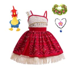 Girls Moana 2 Princess Costume Kids Vaiana Ocean Adventure Dress Children Halloween Carnival Party Fancy Outfit Cosplay Clothes