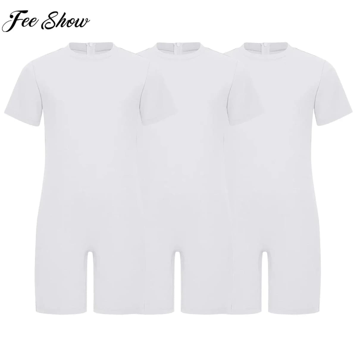 Children 3Pcs Anti-strip Adaptive Bodysuit Special Needs Clothing Short Sleeve Back Zipper Jumpsuit for Autism Sensory kids