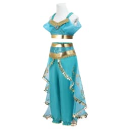 Kids Girls Desert Arabian Princess Fancy Costume Dress Set for Halloween Cosplay Birthday Carnival Stage Theme Party Wear