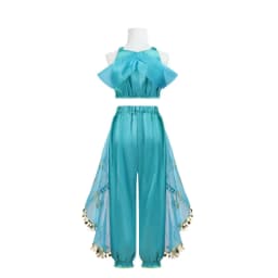 Kids Girls Desert Arabian Princess Fancy Costume Dress Set for Halloween Cosplay Birthday Carnival Stage Theme Party Wear