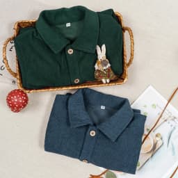 Casual Loose Girls Corduroy Dress 2026 Retro Fall New Children's Lapel Buttons Long-Sleeved Dresses With Pockets Winter Clothing