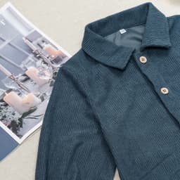 Casual Loose Girls Corduroy Dress 2026 Retro Fall New Children's Lapel Buttons Long-Sleeved Dresses With Pockets Winter Clothing