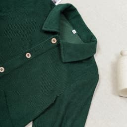 Casual Loose Girls Corduroy Dress 2026 Retro Fall New Children's Lapel Buttons Long-Sleeved Dresses With Pockets Winter Clothing