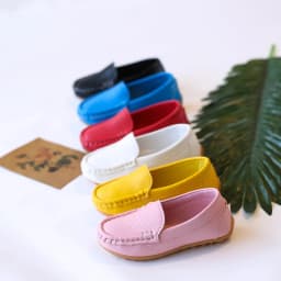 Kids'Casual Shoes Solid Color PU Leather Fashion Spring Flat Shoes For Children Anti-slip Black White Shoes Size 21-36