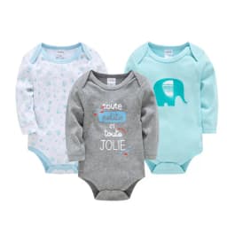 2023 Baby Girls Clothes 3 6 pcs/lot pour nouveaux Cotton Long Sleeve Girl Bodysuit 0-24 Months Newborn Boys Clothing Toddler