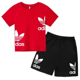 New Children Letter-Print Summer T-shirt Boy Girl Toddler3-12Years Short-Sleeved+Shorts Charming Casual Fashion Sports Brand Set