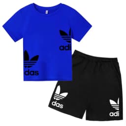 New Children Letter-Print Summer T-shirt Boy Girl Toddler3-12Years Short-Sleeved+Shorts Charming Casual Fashion Sports Brand Set