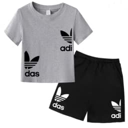 New Children Letter-Print Summer T-shirt Boy Girl Toddler3-12Years Short-Sleeved+Shorts Charming Casual Fashion Sports Brand Set