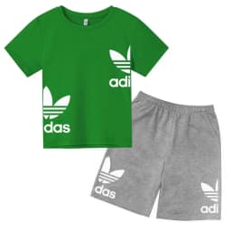 New Children Letter-Print Summer T-shirt Boy Girl Toddler3-12Years Short-Sleeved+Shorts Charming Casual Fashion Sports Brand Set