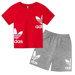 New Children Letter-Print Summer T-shirt Boy Girl Toddler3-12Years Short-Sleeved+Shorts Charming Casual Fashion Sports Brand Set