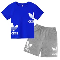 New Children Letter-Print Summer T-shirt Boy Girl Toddler3-12Years Short-Sleeved+Shorts Charming Casual Fashion Sports Brand Set