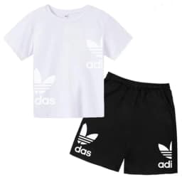 New Children Letter-Print Summer T-shirt Boy Girl Toddler3-12Years Short-Sleeved+Shorts Charming Casual Fashion Sports Brand Set