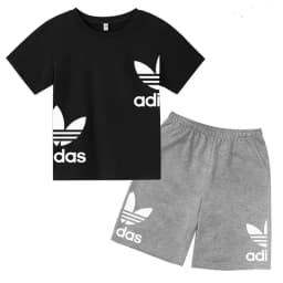 New Children Letter-Print Summer T-shirt Boy Girl Toddler3-12Years Short-Sleeved+Shorts Charming Casual Fashion Sports Brand Set